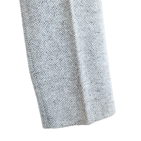 MaxMara Weekend Virgin Wool Gray Herringbone Tweed Pants Size 4 - Picture 5 of 6